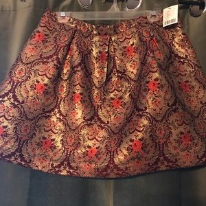 Kimchi blue gold floral skirt
